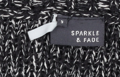 Womens UK Size S Sparkle & Fade Grey Pullover Jumper