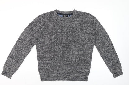 Mens UK Size M BoohooMAN Grey Pullover Jumper