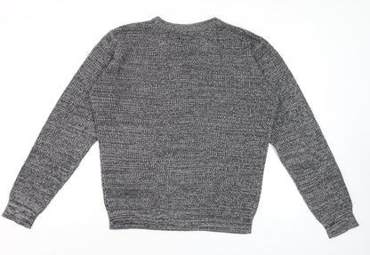 Mens UK Size M BoohooMAN Grey Pullover Jumper