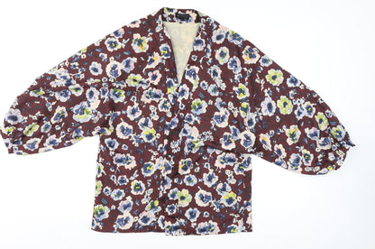 Womens UK Size 12 Topshop Multicoloured Kimono Blouse