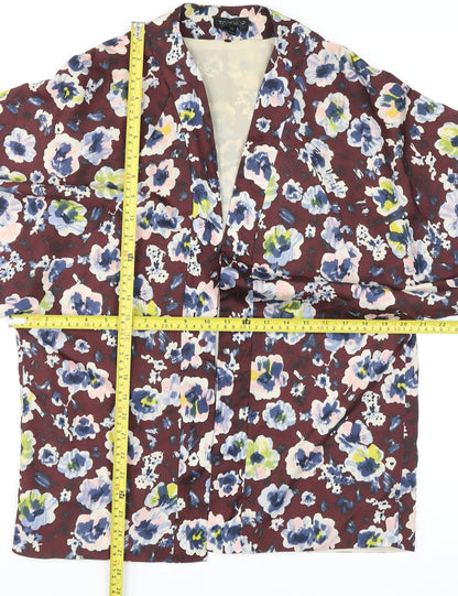 Womens UK Size 12 Topshop Multicoloured Kimono Blouse