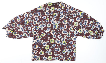 Womens UK Size 12 Topshop Multicoloured Kimono Blouse