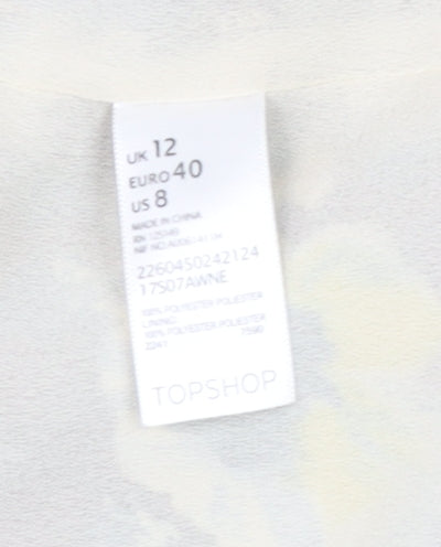 Womens UK Size 12 Topshop Multicoloured Kimono Blouse