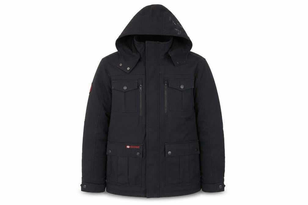 Mens UK Size L Canada Weathergear Black Parka Coat
