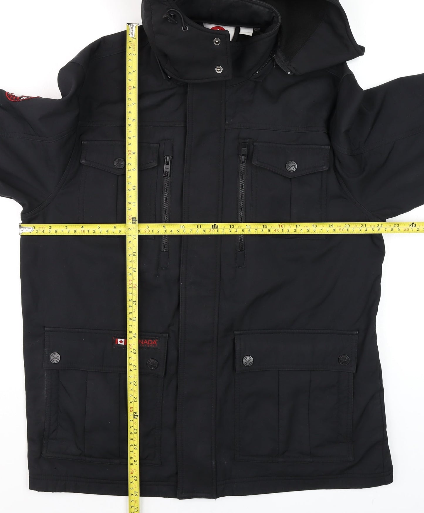 Mens UK Size L Canada Weathergear Black Parka Coat