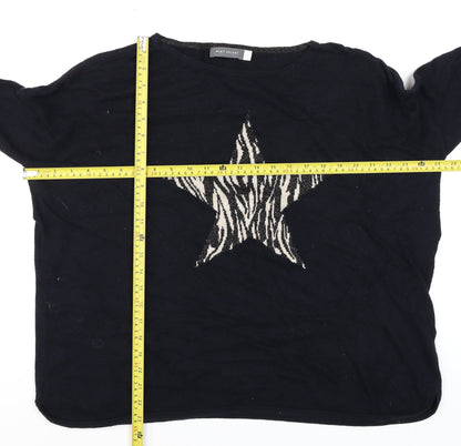 Womens UK Size XS Mint Velvet Black Jersey T-Shirt