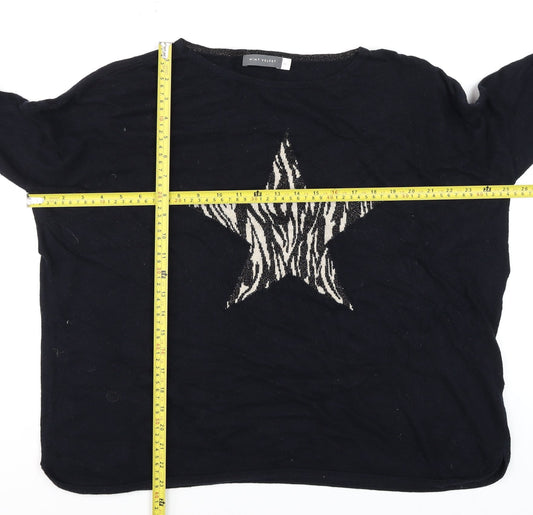 Womens UK Size XS Mint Velvet Black Jersey T-Shirt
