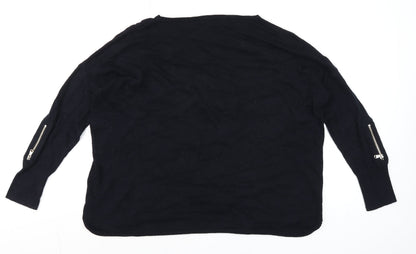 Womens UK Size XS Mint Velvet Black Jersey T-Shirt