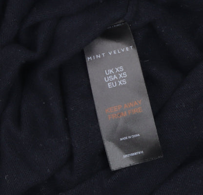 Womens UK Size XS Mint Velvet Black Jersey T-Shirt