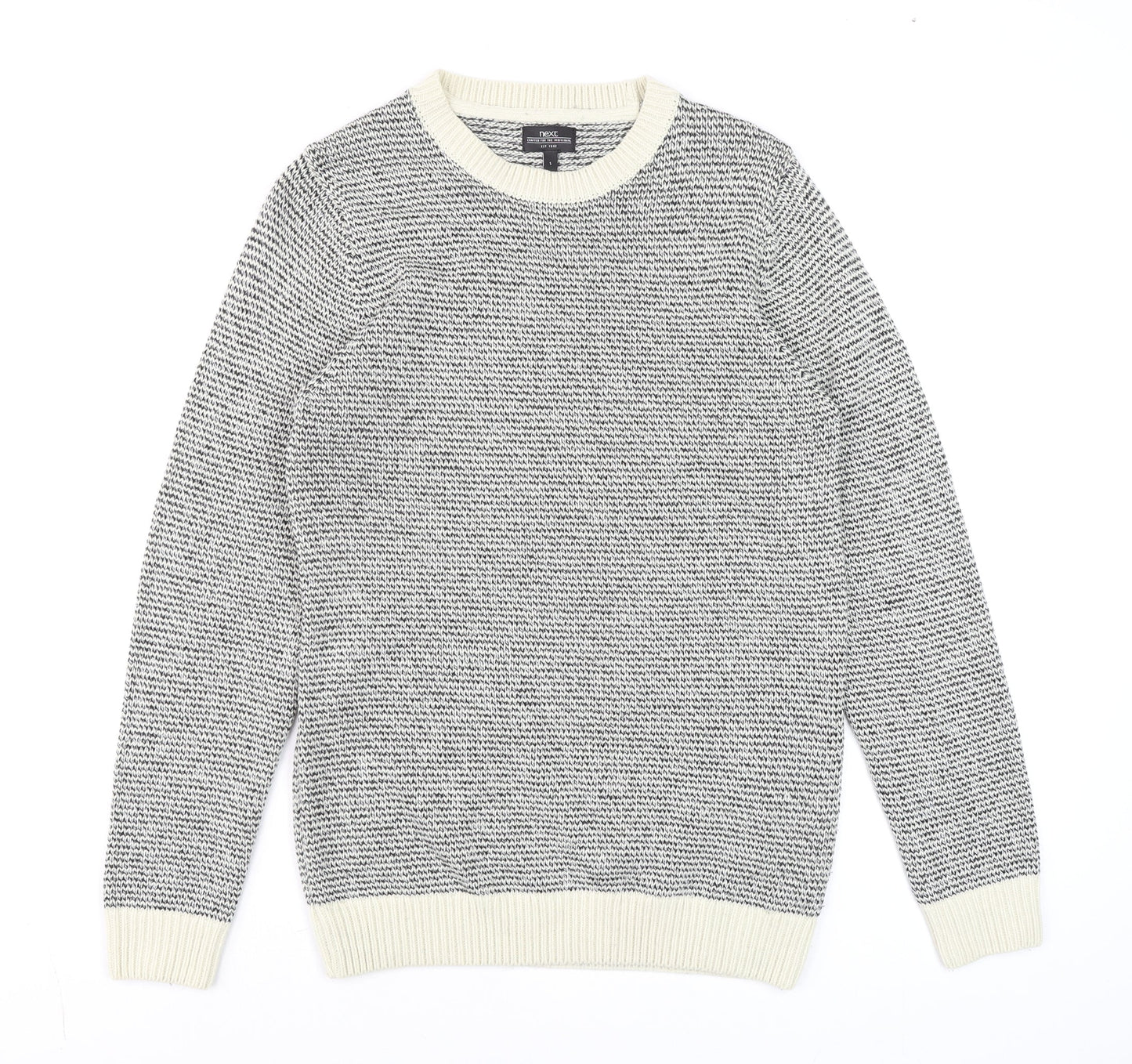 Mens UK Size S NEXT Grey Pullover Jumper