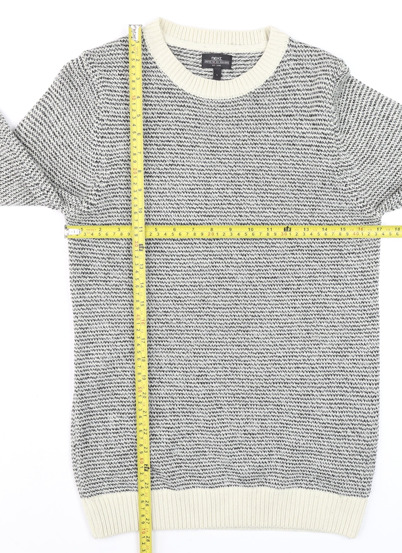 Mens UK Size S NEXT Grey Pullover Jumper