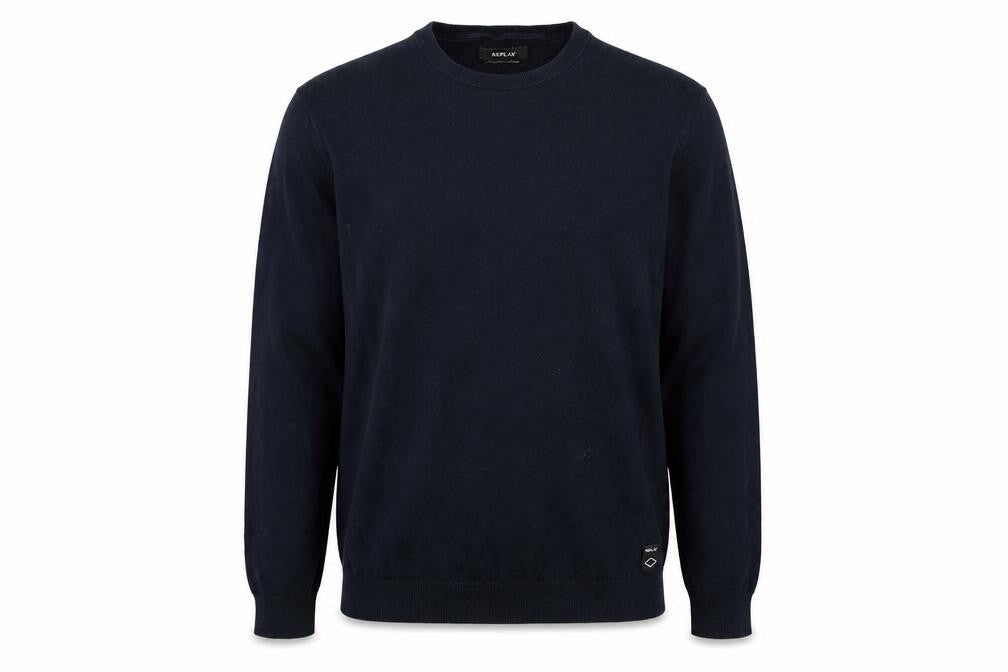 Mens UK Size XL Replay Blue Pullover Jumper
