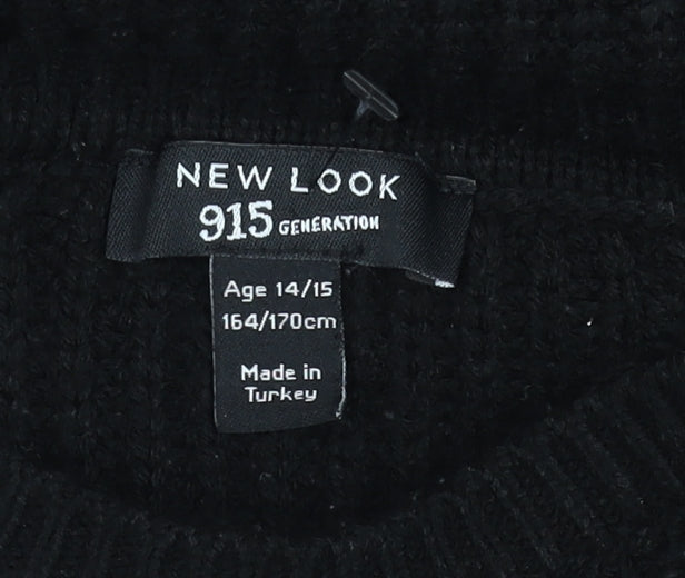 Girls UK Size 14-15 Years New Look Black Pullover Jumper