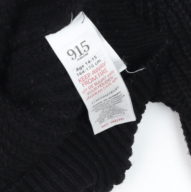 Girls UK Size 14-15 Years New Look Black Pullover Jumper