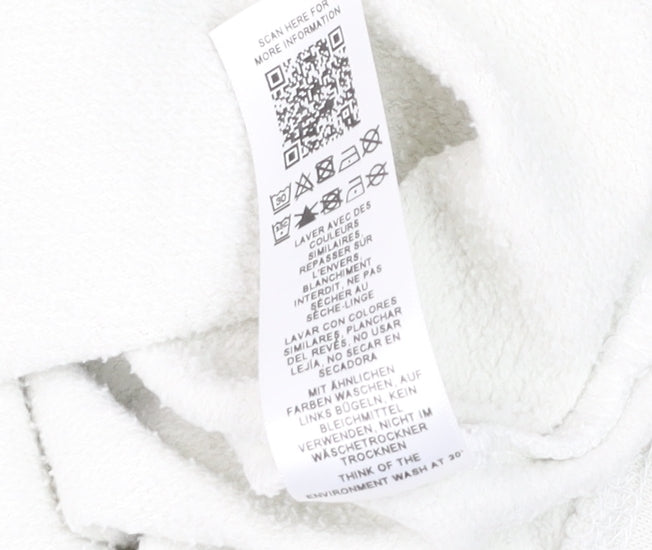 Womens UK Size 10 Reclaimed Vintage White Pullover Sweatshirt