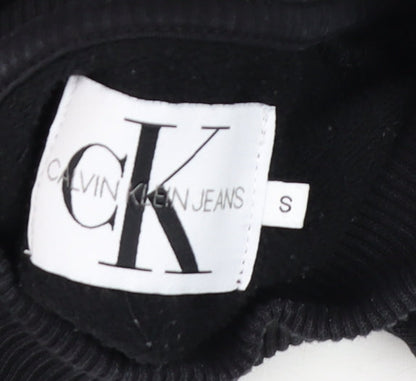 Womens UK Size S Calvin Klein Jeans Black Pullover Sweatshirt