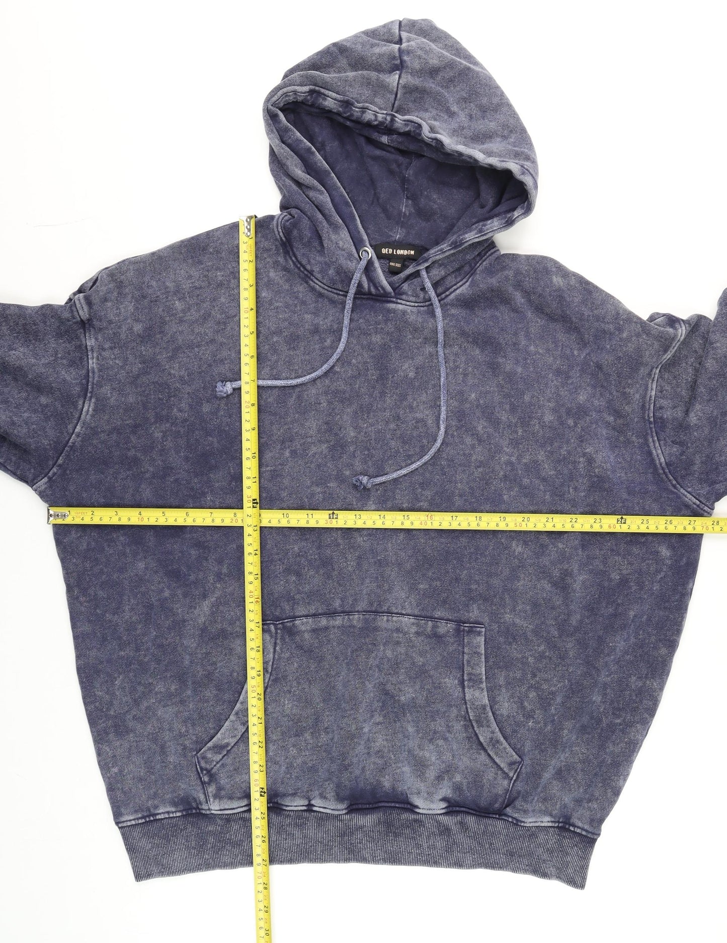 Unisex Adults UK Size One Size QED London Blue Pullover Hoodie