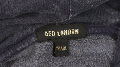 Unisex Adults UK Size One Size QED London Blue Pullover Hoodie