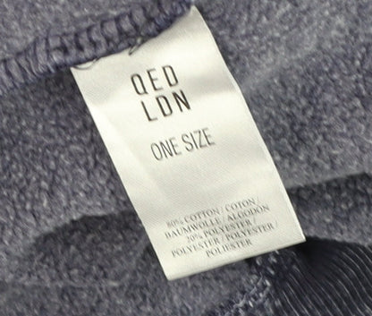 Unisex Adults UK Size One Size QED London Blue Pullover Hoodie