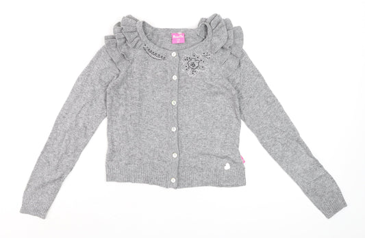 Girls UK Size 8 Years Pampolina Grey Cardigan Jumper