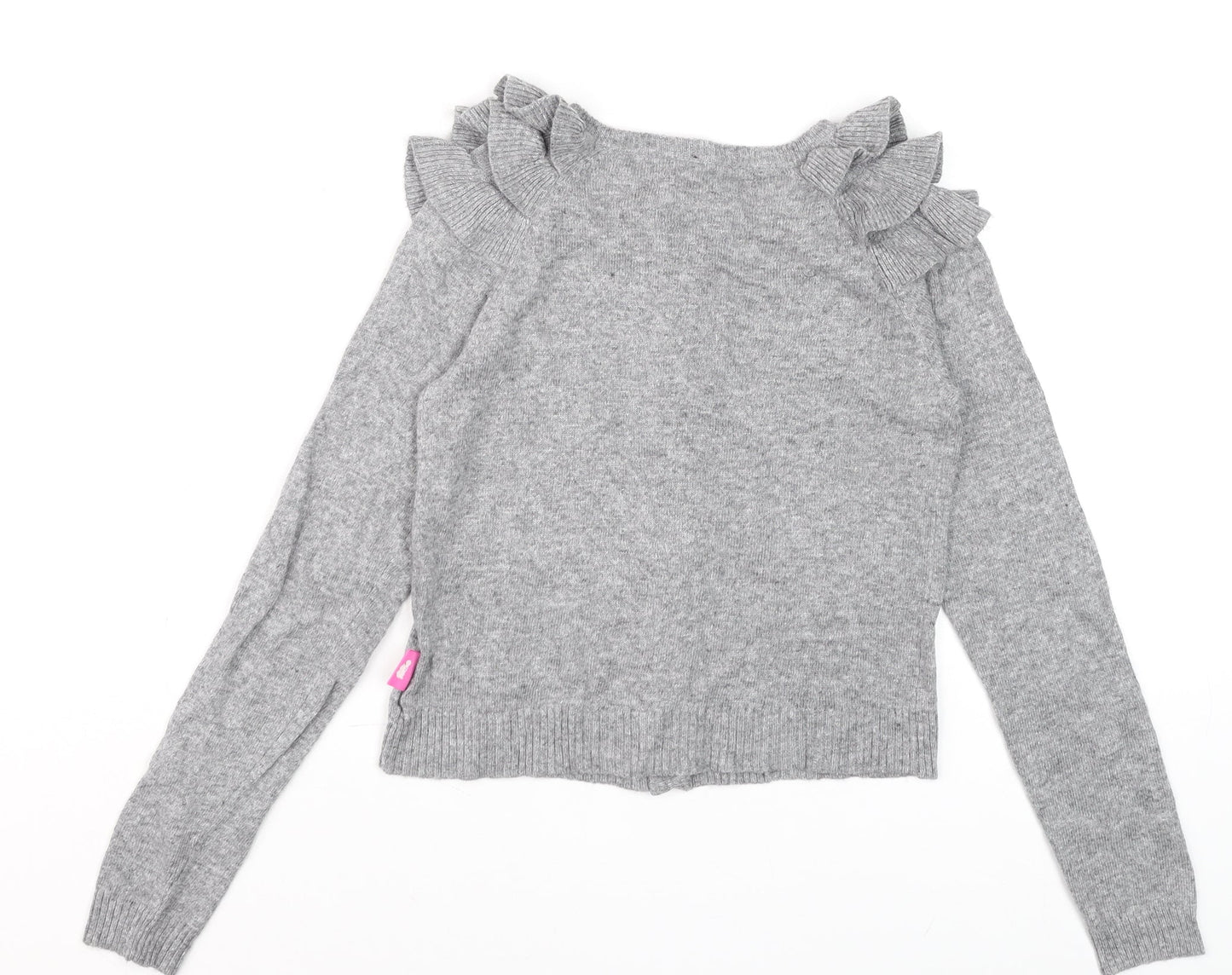 Girls UK Size 8 Years Pampolina Grey Cardigan Jumper