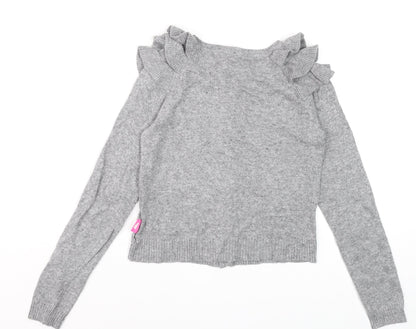 Girls UK Size 8 Years Pampolina Grey Cardigan Jumper
