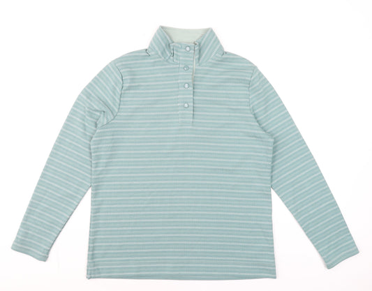 Womens UK Size 12 Bonmarché Green Henley Sweatshirt