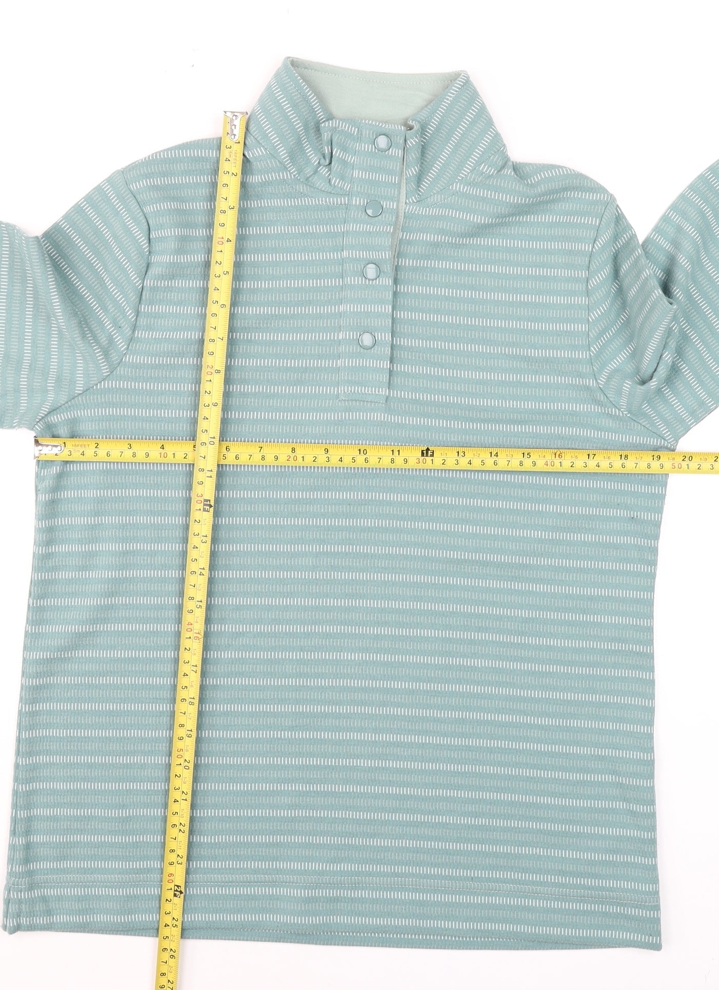 Womens UK Size 12 Bonmarché Green Henley Sweatshirt