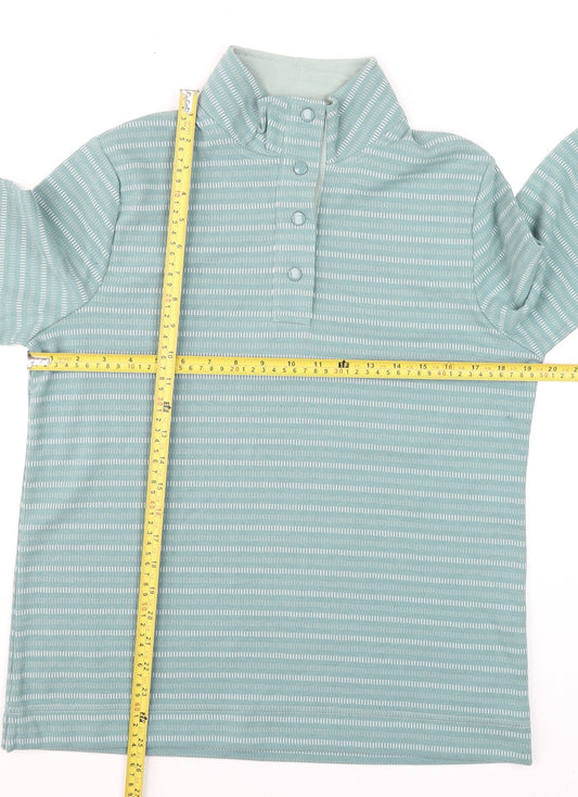 Womens UK Size 12 Bonmarché Green Henley Sweatshirt