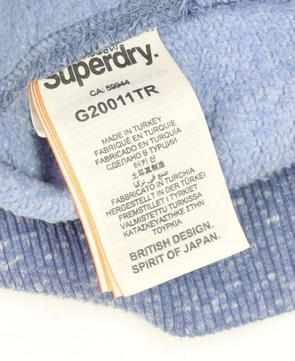Womens UK Size 12 Superdry Blue Pullover Hoodie