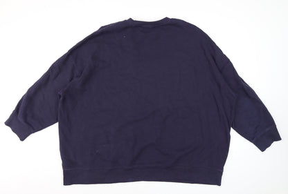 Unisex Adults UK Size XL Monki Blue Pullover Sweatshirt