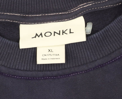 Unisex Adults UK Size XL Monki Blue Pullover Sweatshirt