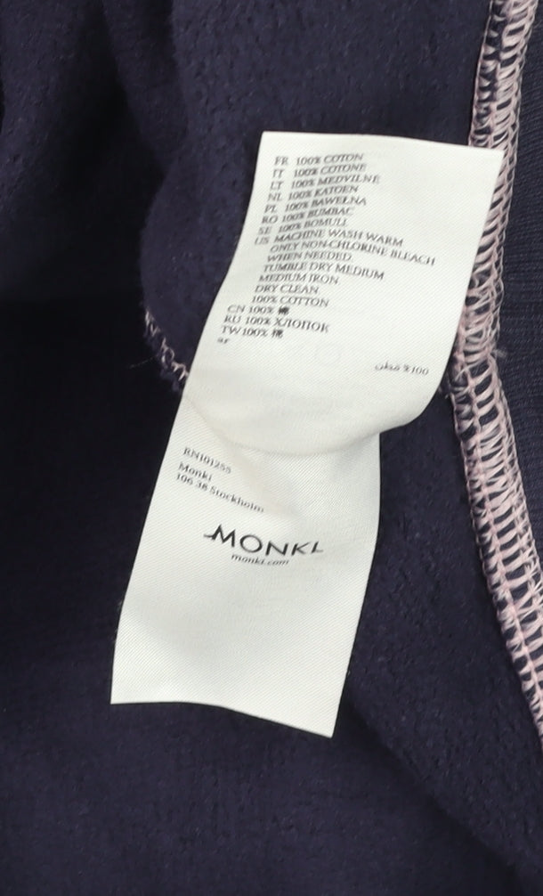 Unisex Adults UK Size XL Monki Blue Pullover Sweatshirt