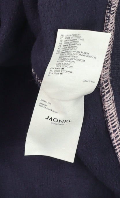 Unisex Adults UK Size XL Monki Blue Pullover Sweatshirt