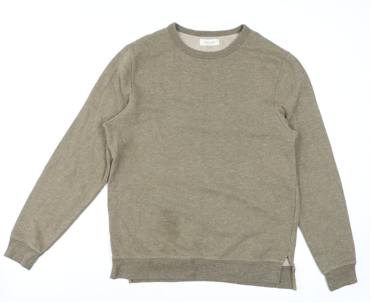 Mens UK Size S River Island Beige Pullover Sweatshirt