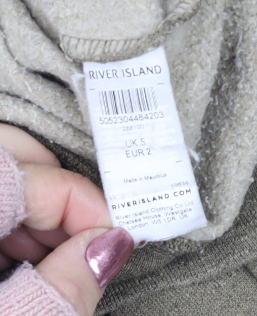 Mens UK Size S River Island Beige Pullover Sweatshirt
