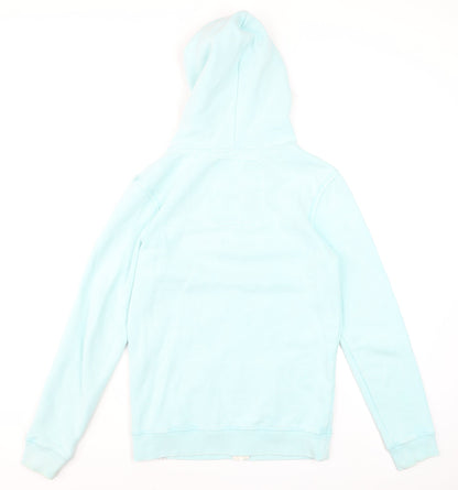 Womens UK Size 8 Animal Blue Full Zip Hoodie