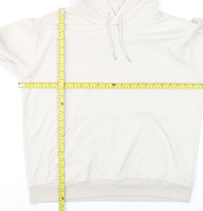 Mens UK Size M H&M Beige Pullover Hoodie