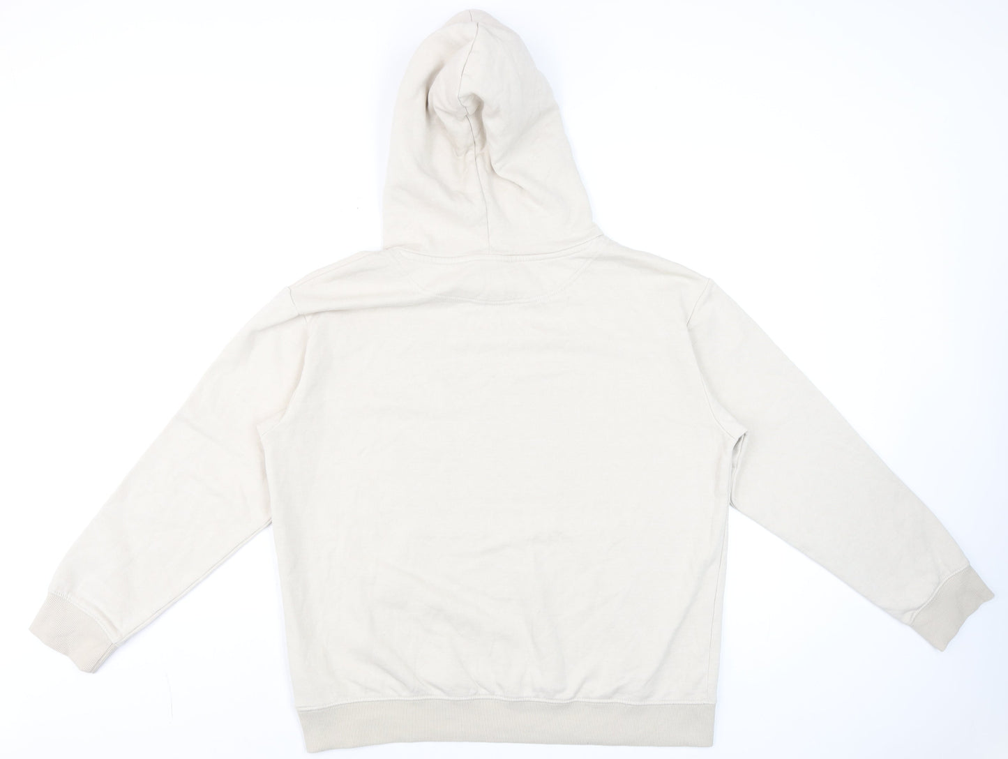 Mens UK Size M H&M Beige Pullover Hoodie