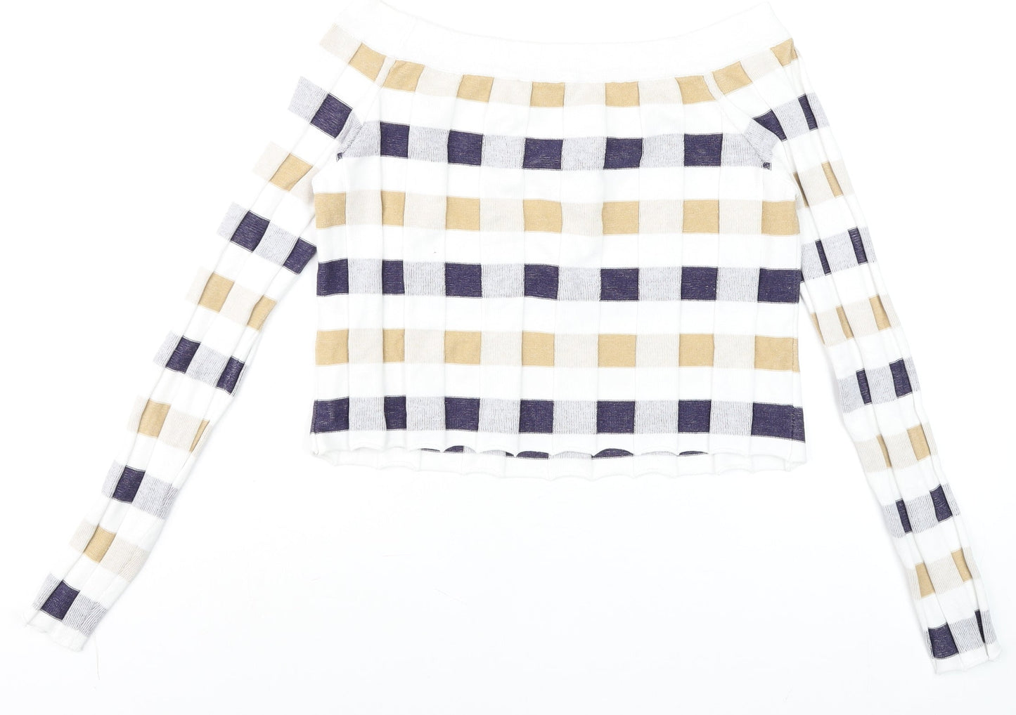 Womens UK Size 12 Marks and Spencer Beige Cropped Blouse