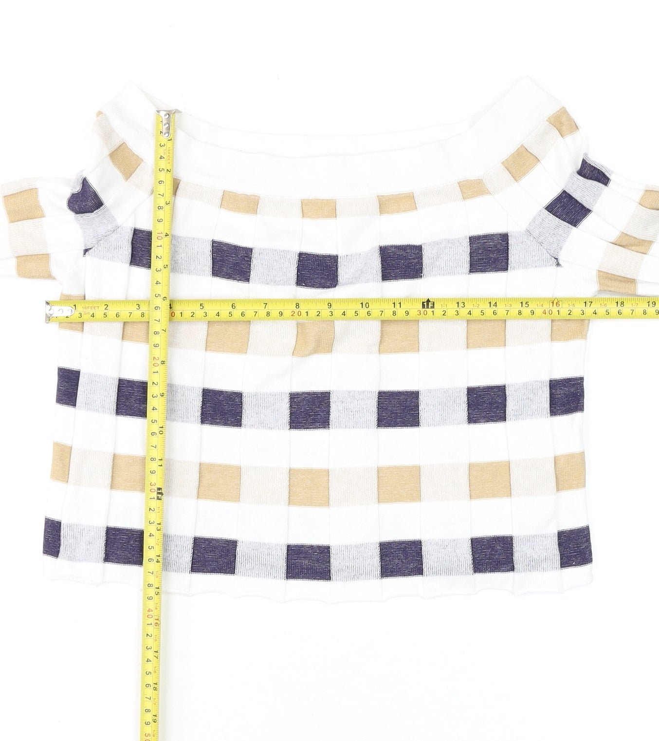 Womens UK Size 12 Marks and Spencer Beige Cropped Blouse
