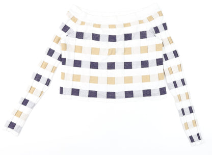 Womens UK Size 12 Marks and Spencer Beige Cropped Blouse