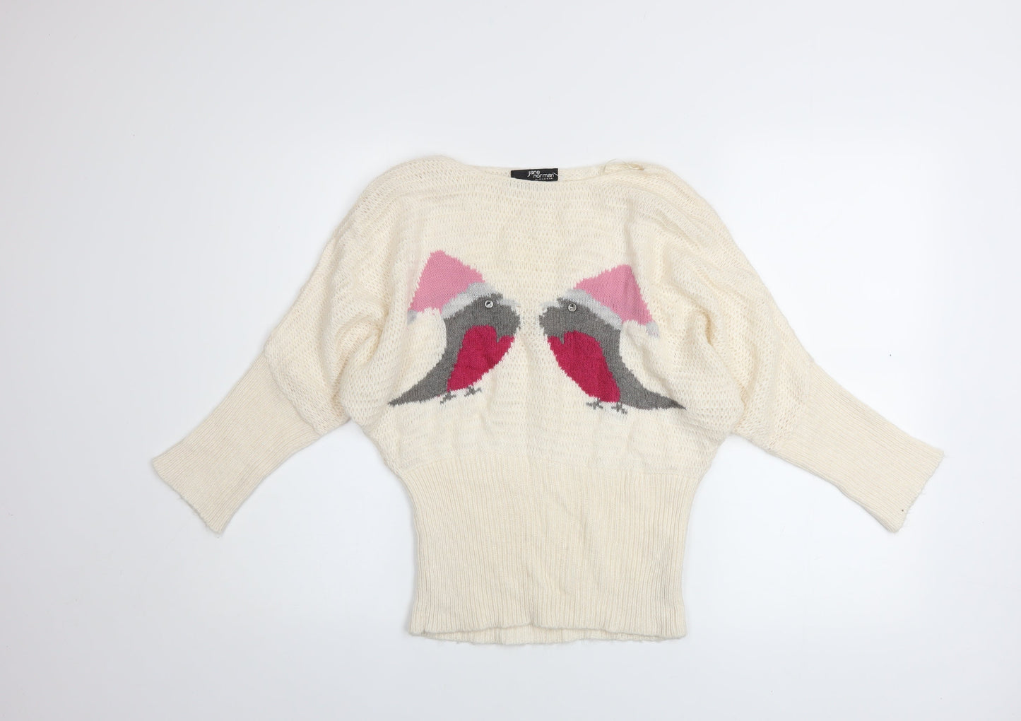 Womens UK Size 12 Jane Norman Ivory Pullover Jumper