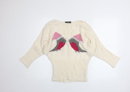 Womens UK Size 12 Jane Norman Ivory Pullover Jumper