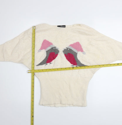 Womens UK Size 12 Jane Norman Ivory Pullover Jumper