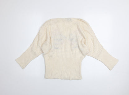 Womens UK Size 12 Jane Norman Ivory Pullover Jumper