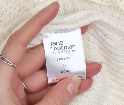 Womens UK Size 12 Jane Norman Ivory Pullover Jumper
