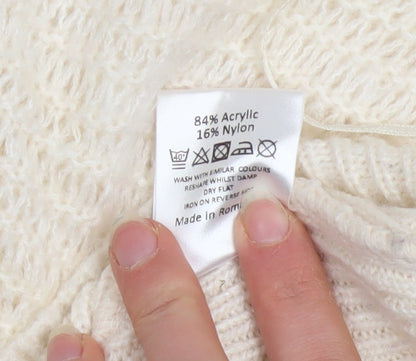 Womens UK Size 12 Jane Norman Ivory Pullover Jumper