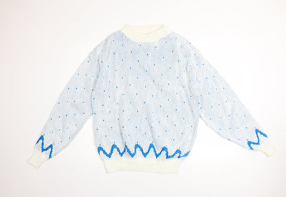 Mens UK Size M Cabin Creek Blue Pullover Jumper