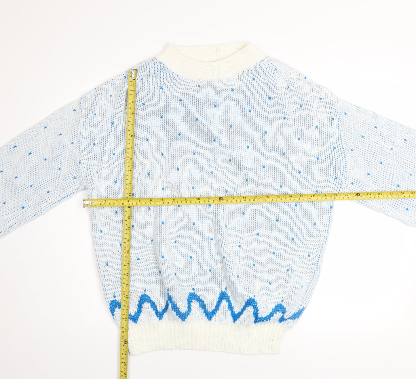 Mens UK Size M Cabin Creek Blue Pullover Jumper